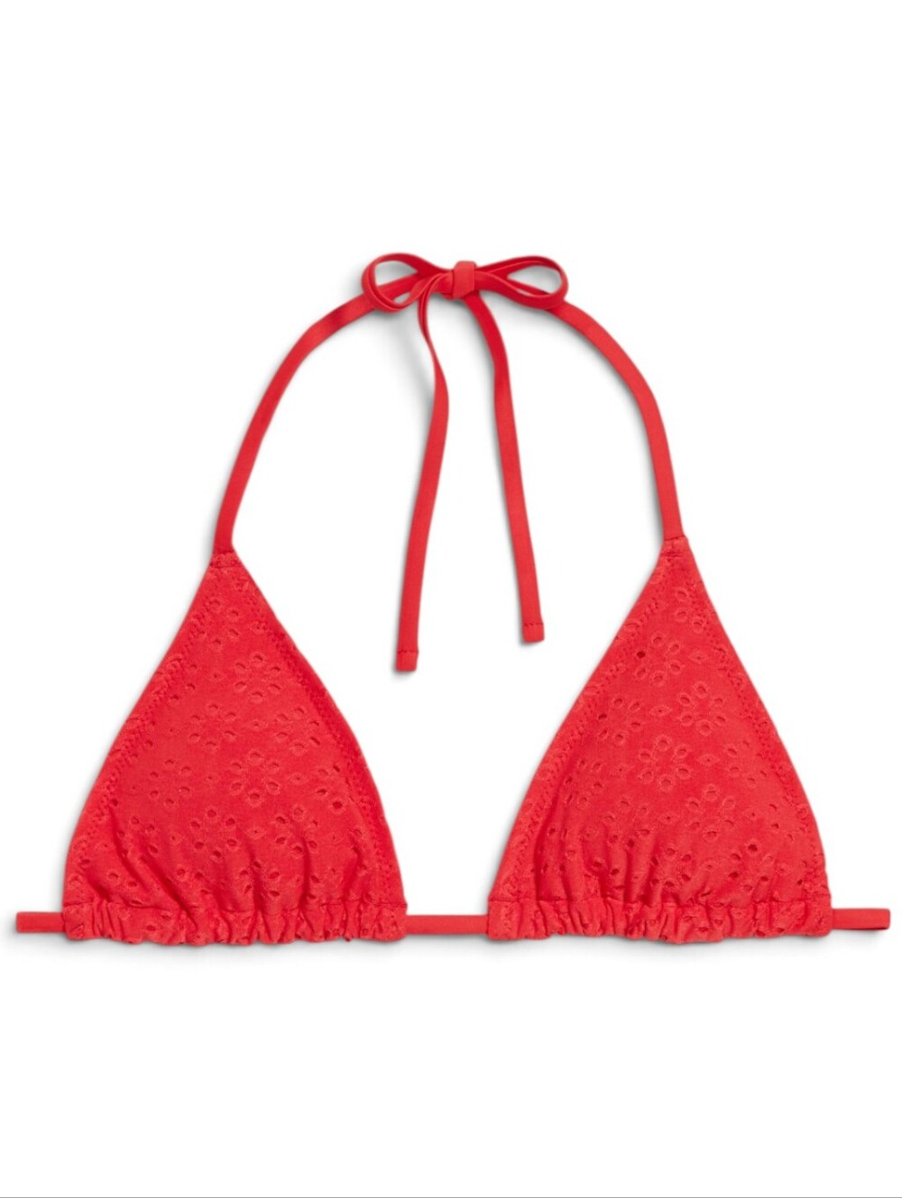 Old Navy Red Eyelet Triangle Bandeau Bikini Top NWT